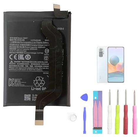 Aousavo BM57 ersatz akku Kompatibel mit Xiaomi Redmi Note 10 PRO mit Free Toolkit