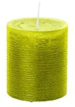 Rustic Stumpenkerze 190 x 100 mm (H x Ø), Farbe Grün, mit ASF zum Abbrandschutz, durchgefärbte Stumpenkerzen in rustikaler Optik, geeignet für Deko, Party, Event, Hochzeit, Adventskranzkerzen