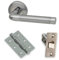 UAP Door Handle Pack - Door Handle Set For internal Doors, With Handles, Hinges, Tubular Mortice Latch, Intelligent Hardware Latch Pack, Polished Chrome Satin Chrome Blister Pack (Apollo Style Handle)