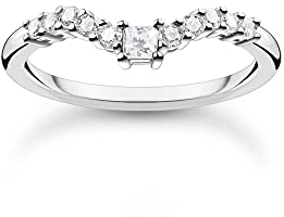 THOMAS SABO Ring mit weißen Steinen 925 Sterling Silber TR2398-051-14-60