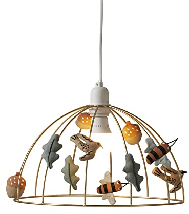 VERTBAUDET Kinderzimmer Lampenschirm „Baumhaus“ gold ONE SIZE