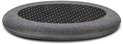 Yadlan Sitzkissen Rund Waschbar, Stuhlkissen Rund 30cm Durchmesser, rutschfest Unten Sitzpolster GedäChtnisschaum, Atmungsaktiv Gestrickte Baumwolle Bezug mit ReißVerschluss, Ohne BäNder Anthrazit