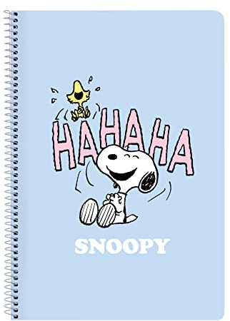 SNOOPY Imagine - Notizbuch, 80 Blatt, Hardcover, 1Design, ideal für Kinder verschiedener Altersgruppen, bequem und vielseitig, Qualität und Widerstandsfähigkeit, 21,5 x 1 x 31 cm, Pastellblau