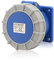 Intratec prise encastrable droite CEE 32A 230V IP67 3 pôles 6h bleu/gris, IEC60309, usage industriel, étanche