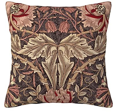 POMOTER Geißblatt William Morris Vintage Design Home Decor Kissenbezug Überwurf-Kissenbezüge Moderne Kissenbezüge 45,7 x 45,7 cm