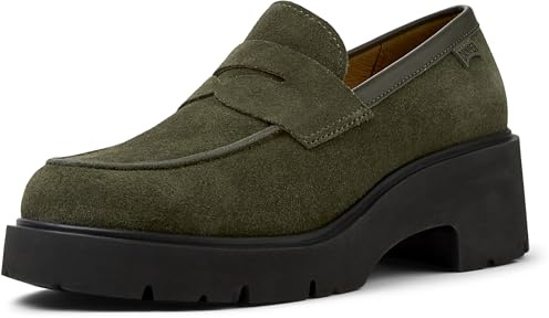 Camper, Milah, Women Moccasin/Ballerina, Dark Green, 40, (EU)