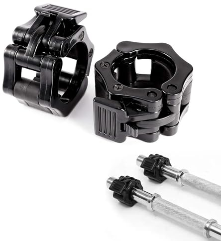 Rakiuty Abrazaderas de Barra,Abrazaderas Mancuernas 30mm,Abrazaderas de Barra de Pesas Abrazaderas,Abrazaderas de Barra de Pesas Abrazaderas,para Entrenamiento de Fuerza,2 Piezas