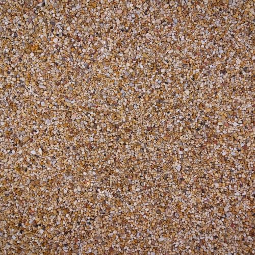 AquaOne Gravier d'aquarium 5 kg I Substrat noir clair multicolore fin moyen grossier I Gravier de quartz décoratif pour aquarium (ambre 1-2 mm)