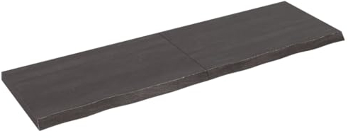 TJROO Tischplatte Dunkelgrau 200x60x6 cm Massives Eichenholz Deckplatte Holzplatten Schreibtischplatten Esstiach Tischplatten Tabletop Esstischplatte Möbelplatten