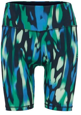 Venice Beach Kurze Sporthose für Damen BECA mit bequemem Schnitt L, AOP Desert Tone Green