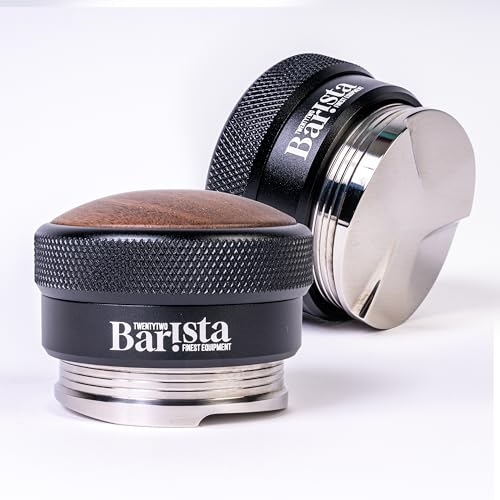 Bar.ista22 Kaffee Leveler 58mm - Hochwertiger Espresso Leveler mit Walnussholz | Kaffeeverteiler höhenverstellbar für alle Siebträger | Barista Zubehör für perfekten Espresso | Geschenkidee