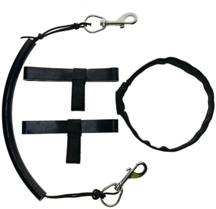 Luxylei Diving Cylinder Rubber Retainer Strap Diving Tank Bottle Hose Retainer Band with Stainless Steel Clips for 11-12l Gas Cylinders