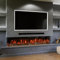Evolution Fires Spectrum Series 82 inch Media Wall Fireplace, 3 Sided Panoramic Electric Fire, Wall Mounted, Touchscreen Controls & Remote Control, Crystal & Log Set (UK Mainland Shipping Only)