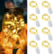 LED String Lights Battery Powered, 8pcs 1M 10 LED Fairy Lights Copper Wire Light Small LED Lights for Home Garden Holiday Party Wedding Christmas Halloween Concerts Bars Decoration (8PCS/Warm White)