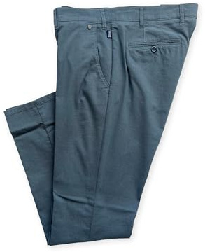 BRÜHL FINE TROUSERS Leichte Chino Hose Herren Stretch London DO 185420 - Herrenhose aus Cool Cotten in Leinenoptik mit Bird´s Eye Struktur