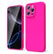 oakxco for iPhone 16 Pro Max Case Liquid Silicone, Neon Bright Solid Color, Soft Rubber Gel Elegant Aesthetic Cover, Thin Slim TPU Matte Plain Smooth Case for Women Girl Cute, Hot Pink Fuchsia
