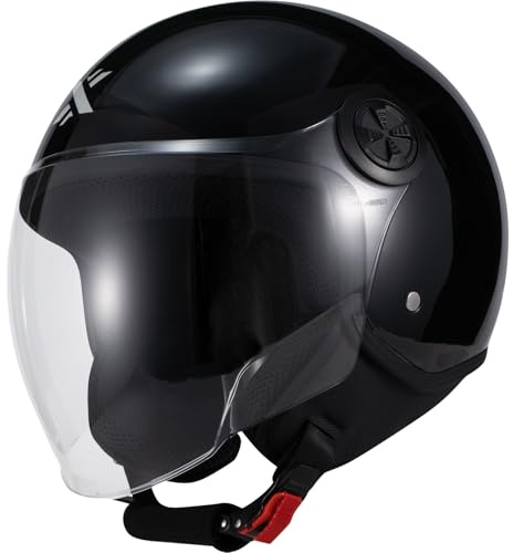 Shox Interceptor Open Face Motorcycle Helmet XL Gloss Black