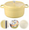 Dutch Oven for Bread Baking ，5QT Enameled Dutch Oven Pot with Lid，Dual Handles Dutch Oven for Bread Baking,Braiser,Cooking,Gifts for Family