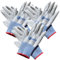 Dalton Safety 3 Pairs Of Small Cut Resistant Level 3 Work Gloves, HPPE Knitted Cuff, PU Coated Palm & Fingertips. Perfect For General Duty, Gardening, Glass Cutting & Sheet Metal Handling