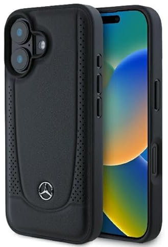 CG MOBILE Mercedes MEHCP16SARMBK Hülle für iPhone 16 6.1 schwarz Leather Urban