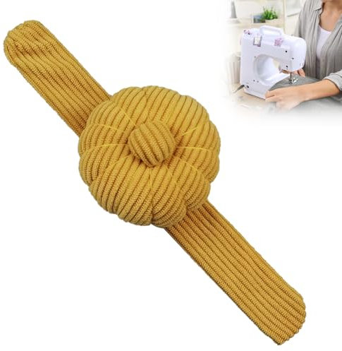 Nadelkissen Für Das Handgelenk,Nähen Handwerk Nadelkissen,Nadelkissen Wearable,Nadelkissen Handgelenk Tragbar,Originalität Kürbisform Stoff,Für Nähen Quilten Nadelarbeit (Gelb)