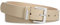 JasGood Damen Ledergürtel Mode Damen Gürtel mit Silberner Schnalle für Jeans Hosen Kleider,Beige,110cm