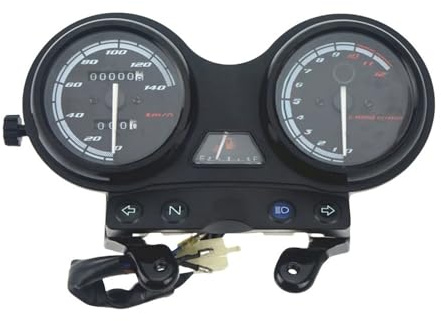 WYHJIUY Drehzahlmesser Motorrad Tachometer Messgerät Moto Tach Instrument Uhr Fall Für YBR 125 2005-2009 Speed Gear Display