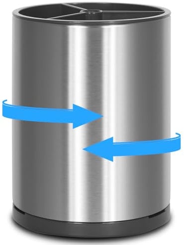 WENLIM Extra Large Utensil Holder 360° Rotating Kitchen Utensils Holder Stainless Steel Utensil Pot for Kitchen Countertop Utensil Jar Utensil Crock