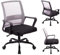 T-THREE.Adjustable office chair, ergonomic mesh swivel seat, with lumbar support, height adjustment, 360° rotation, and tilt function, mesh backrest for home office(Gray)