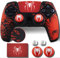9CDeer Coque en silicone antidérapante pour manette de PS5 avec 2 capuchons de joystick et 1 autocollant 1 araignée noire