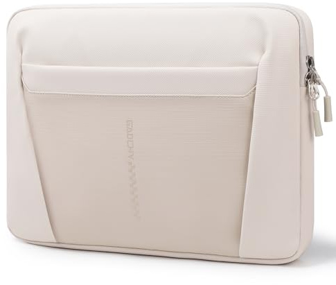 GAOCHY 14-15 Zoll Laptop-Tasche Wasserfeste Laptoptasche für MacBook Air 15 M4/M3/M2 2025-2023, MacBook Air 13 2017-2010, Vivobook 14, 14 Zoll Chromebook/Latitude/IdeaPad/ThinkPad, Perlweiß