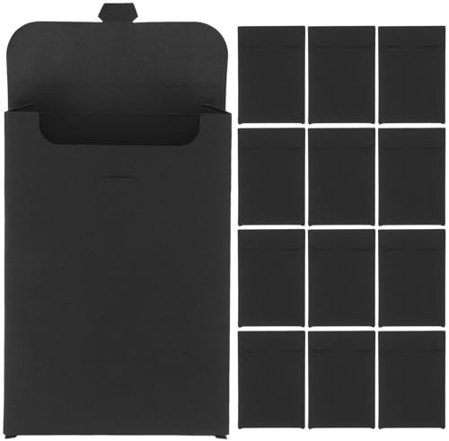 ibasenice Postkartenaufbewahrungsboxen im Schlichten Design Kraftpapierboxen 20 Stück aus Papier Schwarz Leicht und Elegant für Foto und Geschenkverpackung