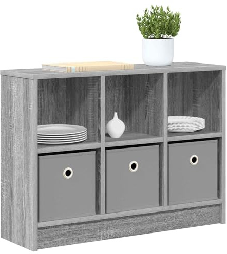 vidaXL Sideboard mit Schubladen Graues Sonoma 73,5 x 22,5 x 53,5 cm, Moderner Sideboard, freistehend, viel Platz, praktischer Wohnungshelfer, schickes Design für Dein Wohnzimmer