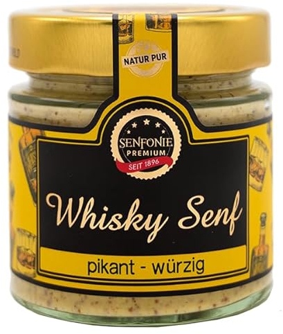 Altenburger Original Senfonie Premium Whisky Senf 180 ml, leicht körniger Senf mit Whisky verfeinert