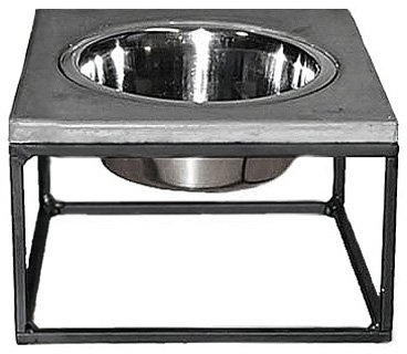 fattoAmano - Lebe mit Betonung FEEDO Solo | Der Beton Hundenapf | Design Napf | Hundeaccessoires (M, hellgrau)
