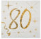 Santex Cocktail-Servietten 80. Geburtstag Golden Times 20er Pack