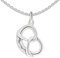 CLEVER SCHMUCK Set Silberner Damen Anhänger Brezel 16 x 12 mm mit 5 Zirkonias als Salzkrümel & Kette Erbs 45 cm Sterling Silber 925 im Schmucketui