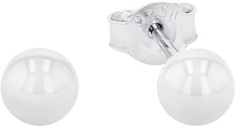 Amor Ohrstecker 925 Sterling Silber Damen Ohrschmuck, 0,5 cm, Silber, Kommt in Schmuck Geschenk Box, 2026228