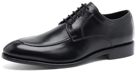 Anthony Veer Wallace Herren Oxford Schnürschuh Split Toe Bequeme Leder Kleid Schuh, Schwarz (schwarz), 47 EU