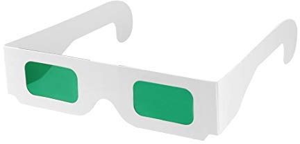 N/A Secret Decoder Verres Vert-Vert Lentille De Filtre Blanc Pliable Cadre Lunettes 3D 20 pcs