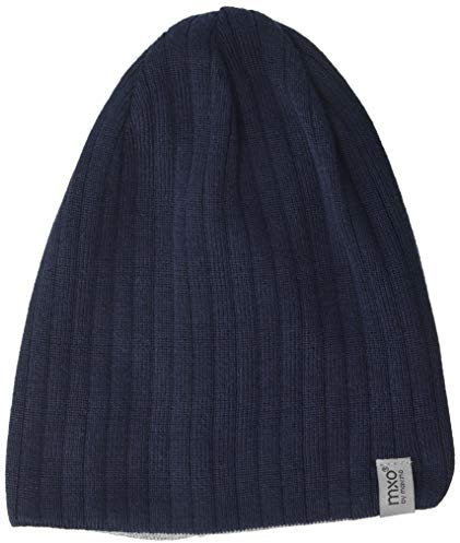Maximo Jungen Beanie-Mütze, DKL.Marine/mittelgraumeliert, 53