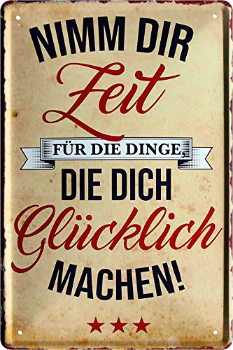 schilderkreis24 – Inspirierende Sprüche für Alltag, Motivation und Lebensweisheit – Wanddeko & Geschenkideen 20x30cm (Nimm dir Zeit für die Dinge, die Dich..)