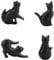 SUMNACON Set of 4 Cat Shape Cabinet Drawer Knobs Iron Wardrobe Kitchen Door Knob Handle Animal Cabinet Pull Cupboard Hardware for Home Decorating