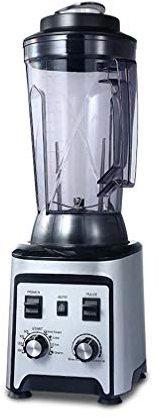 QREZ Blender Mixeur Multifonctions, Smoothie Blender Chauffant Blender Mixeur Puissant avec 2200W Mixeur Smoothie Et Milk-Shake avec 8 Lames en Acier Inoxydable Et 4L sans BPA Jarre,Argent