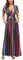 OUGES Women's Summer Casual V Neck Short Sleeve Floral Pattern Wrap Ladies Maxi Long Dress with Pockets(Floral-41,L)