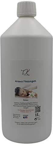 1l Aroma Massageöl - Relax für Massage, Physiotherapie, Wellness, Sport in Pharma Qualität