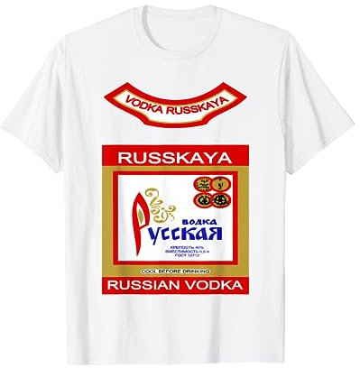 Halloween Last minute BOTTLE OF RUSSIAN VODKA, Costume idea T-Shirt