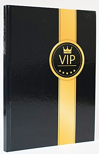 ADINA Kladde Notizbuch A4 liniert 96 Blatt mit festem Deckel starkes Papier 80g/qm (VIP, 1 Stück)