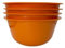 ECO Reusable Unbreakable Colourful Plastic Bowls Set of 4 Shatterproof 100% Food Safe Perfect for Camping, Indoor, Outdoor, and Picnic (Orange, Medium 1800ml)