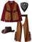 ReliBeauty Cowboy Kostüm Kinder mit Cowboyhut Bandana Halstuch, Rot, 100